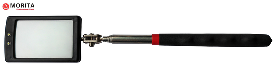 Strumenti idraulici Specchio di ispezione telescopico 65*42mm Luce LED ruotata in tutte le direzioni Acciaio inossidabile