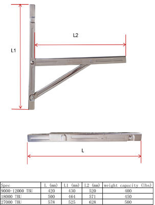 comprare Supporto per il montaggio del condizionatore d'aria a scarto Supporto per il montaggio a parete per l'aria condizionata universale con hardware online manufacture