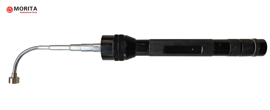 Strumenti idraulici Lanterna elettromagnetica telescopica con 6 lampade a LED 360 gradi regolabile collo morbido Lega di alluminio 640mm