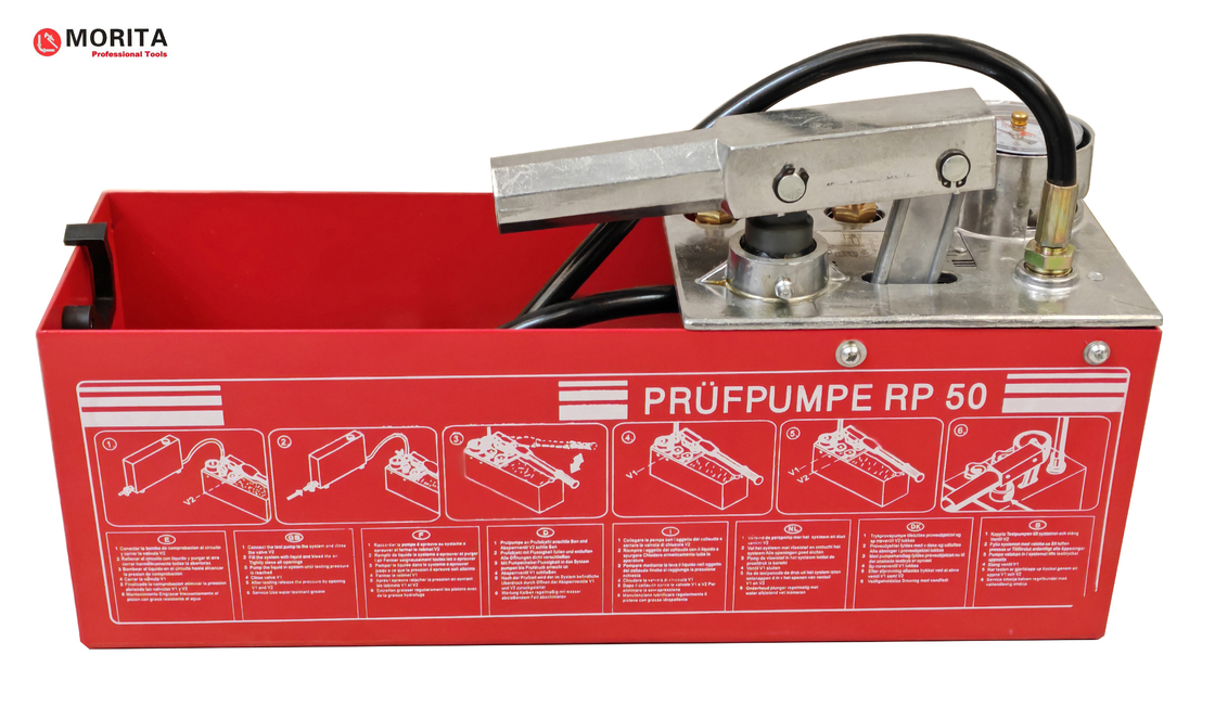 Pompa di prova idraulica a mano 5Mpa 12L Strumenti idraulici di ottone e acciaio e leghe di all'alluminio tubi di acqua pressurizzanti e prove di perdite