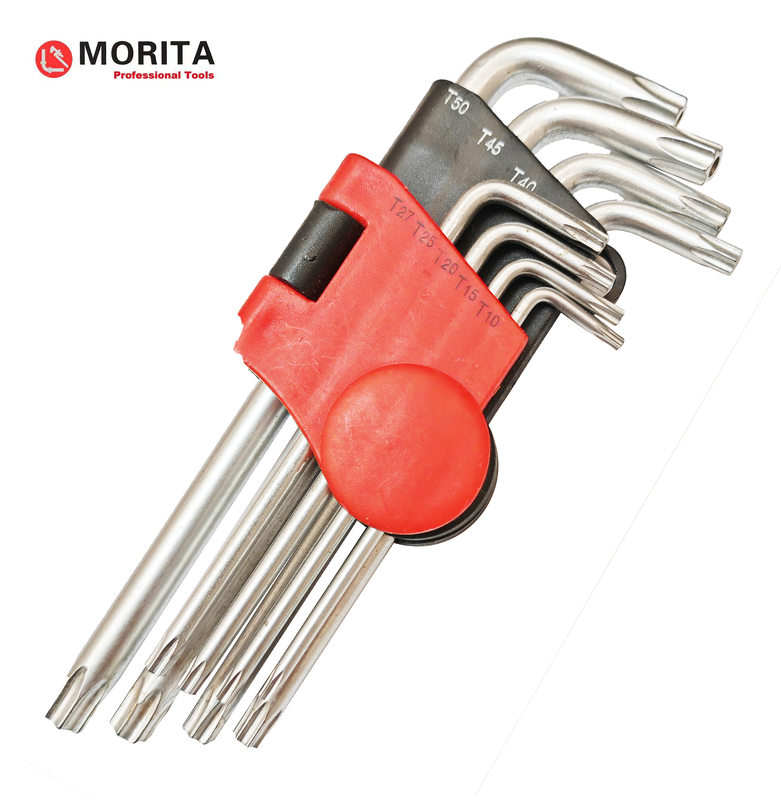 Portante di plastica Torx End Allen Key Kit 9 Pce CR-V Stall Serramotore e presa A Tamper Proof Torx